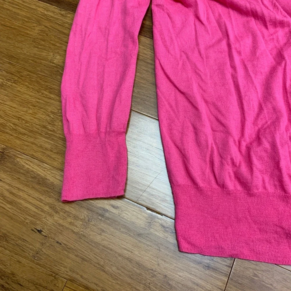 J. Crew Women's Cardigan Sweater Size XS Pink Cotton Knit Lightweight Casual - Picture 2 of 6